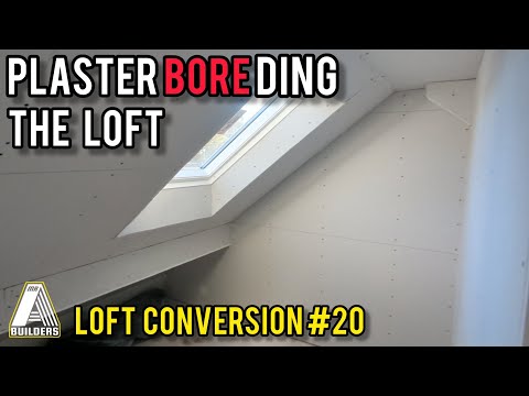 plasterboarding the loft. loft conversion #20