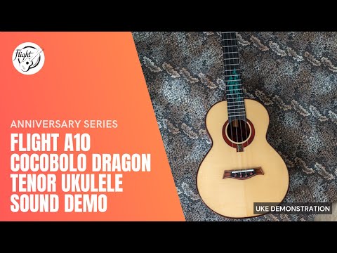 Flight A10 Cocobolo Dragon Anniversary Ukulele Sound Demo - Chasing Cars (Cover)