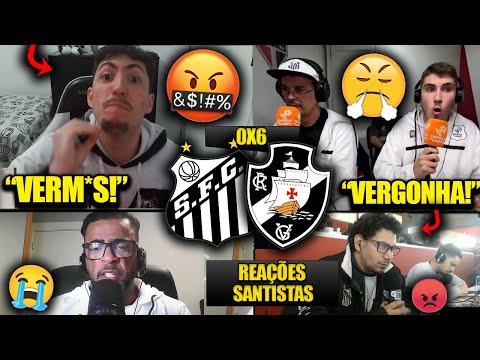 REAÇÕES dos SANTISTAS - SANTOS 0X6 VASCO - BRASILEIRÃO 2025 - REACT VEXAME DO PEIXE!