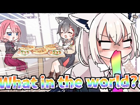 Fubuki is Tricked into Eating a Tomato She Hates!【Hololive/Shirakami Fubuki/Takane Lui/Okami Mio】
