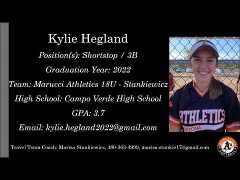 Kylie Hegland Softball Skills Video - 2022 Shortstop 3B