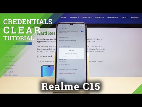 How to Clear Credentials in Realme C15 - Delete Licenses