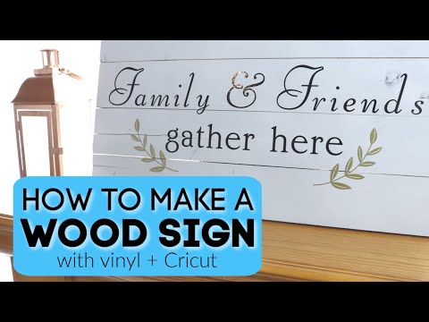 How to Make a Wood Sign with Vinyl Using Cricut Joy