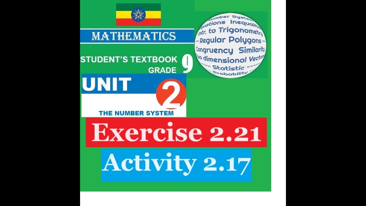 Mathematics Grade 9 Unit 2 Exercise 2.21 & Activity 2.17 (Exponent & Radical)@mathT_21