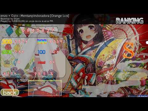osu! mania 4K [TH]  enzo+O2i3 - Mentanpindoradora [Orange LV.9] By TURBOKUNG