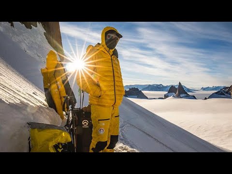 Climbers on scaling Antarctica mountains, spirit of exploration