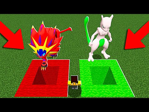 NÃO ESCOLHA O BURACO ERRADO NO MINECRAFT! (POKÉMON LENDÁRIO SHINY)