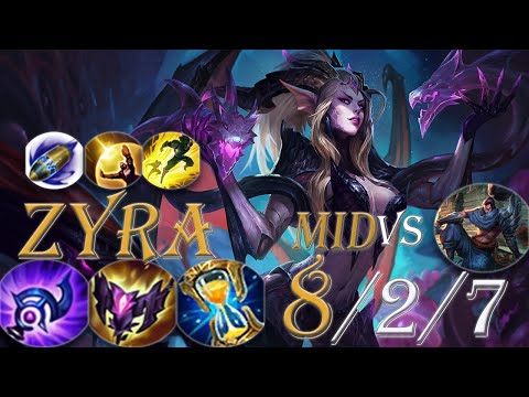 Zyra Mid Vs Yasuo. Full Magic Penetration Zyra, And 2 Plant Can 100 to 0 An Enemy. League Of Legends