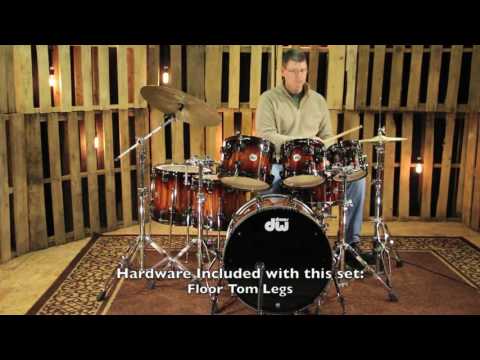 DW Collector's Series Candy Yellow to Rich Tobacco Burst over Exotic Giant Quilted Sapelle