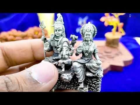 Silver Shiv Parivar (Family) Idol in Antic Finish video