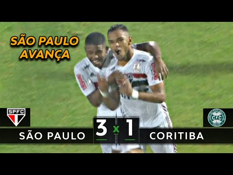 TRICOLOR CLASSIFICADO | São Paulo 3 x 1 Coritiba - Melhores Momentos (HD) - Copa São Paulo 2020