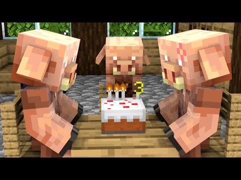 Baby Piglin and Baby Zombie Sad Story - Minecraft Animation