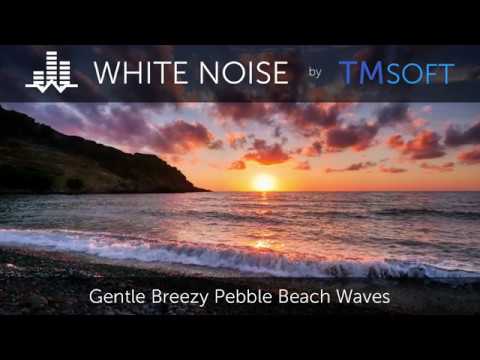 Gentle Breezy Pebble Beach Waves 10 Hour Sleep Sound - Black Screen