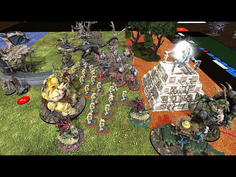 Age of Sigmar Battle Report Tournament Match Round 1 Seraphon vs Maggotkin of Nurgle!