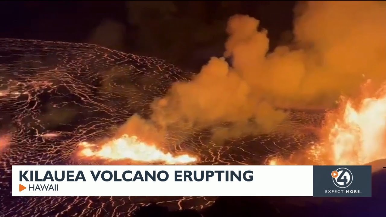 Kilauea Volcano erupts