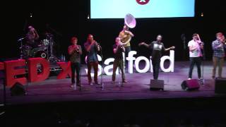 A twisted mix of funk, soul, hiphop &amp; aggressive jazz: Riot Jazz at TEDxSalford