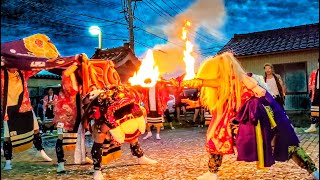 高岡 早川の獅子舞 5年振りの獅子舞 公民館前 / 富山県高岡市
