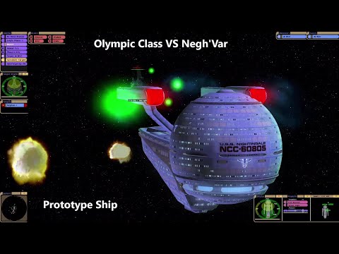 Prototype Olympic Class VS Klingon Negh'Var | Star Trek Ship Battle | Star Trek Bridge Commander |