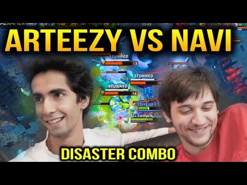 ARTEEZY vs NAVI: SumaiL SandKing Disaster 4 man Stunt Dota 2 7.10