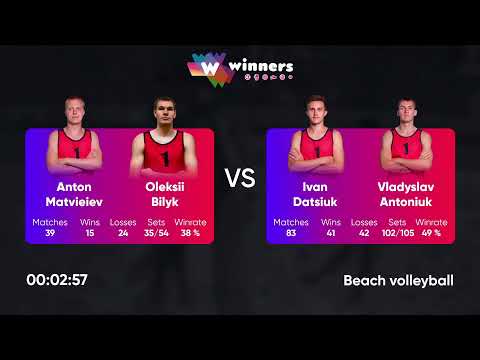 13:25 A. Matvieiev / O. Bilyk - I. Datsiuk / V. Antoniuk 03.04.2023 | Winners Beach Volleyball