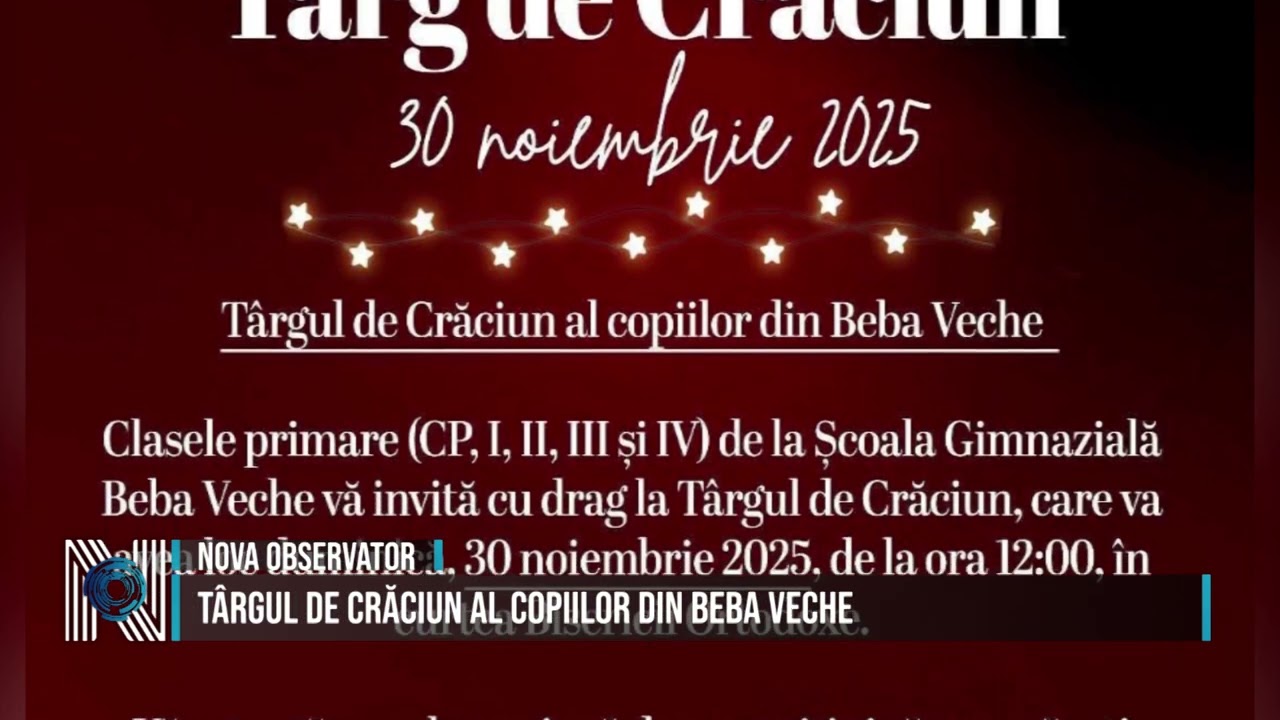 Târgul de Crăciun al copiilor din Beba Veche