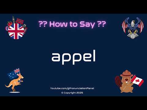 🍏🔊 How to Pronounce appel? (CORRECTLY) | Pronunciation Planet