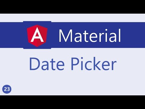 Angular Material Tutorial 23 Date Picker