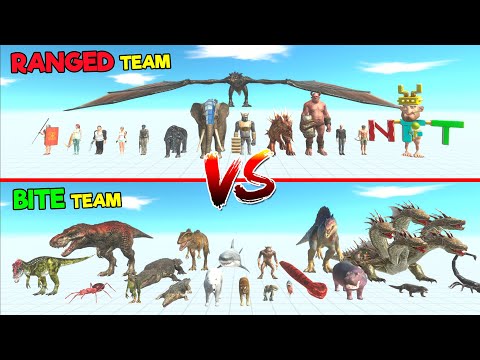Ranged Team vs Bite Team Tournament - Animal Revolt Battle Simulator