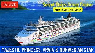 SHIPS TV - Norwegian Star,Majestic Princess & Arvia Cruise Ship Departing Port of Southampton (LIVE)