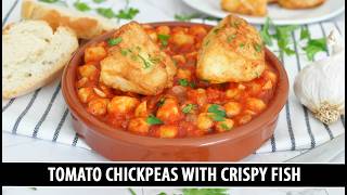 Spanish Chickpeas with CRISPY FISH | Insanely Good 30-Minute Recipe