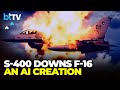 AI Video India S S 400 Shoots Down Pakistani F 16 Fighter Jet