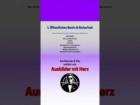 12. Bürger- und Menschenrechte - Sachkunde § 34a:  - Ultimative Vorbereitung mit Übung