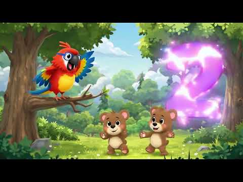 🐻🐻 Broj 2 – Dva vesela medvjedića | Pjesma za djecu i priča | Pesma za decu i priča
