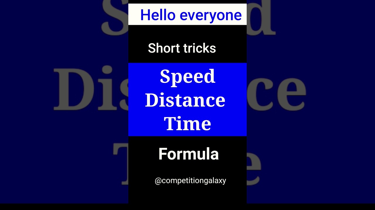Short tricks to easily learn Speed, distance, time formula #shorts#youtubeshorts #physics #viral