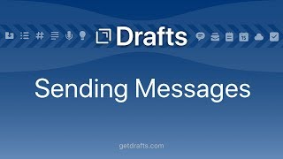 Drafts: Sending Messages (iMessage/SMS) using Drafts