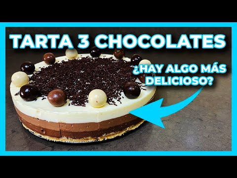 🍫TARTA 3 CHOCOLATES🍫 TE ENSEÑO EL TRUCO DEFINITIVO ¡RECETA PASO a PASO! ✅