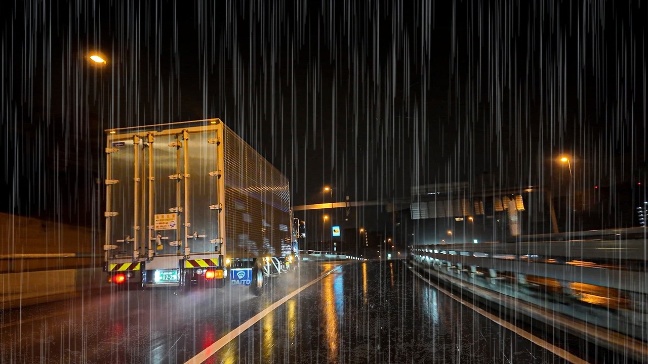☔️Tokyo Rainy Highway Drive at Night💤Drift into Deep Sleep😴 (Real Footage)