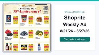 Shoprite Weekly Ad (8/21/26 - 8/27/26) Top 10 Deals