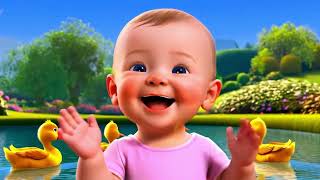 Five Little Ducks| 3D Nursery Rhymes & bedtime songs for kids | Kids Spaceship