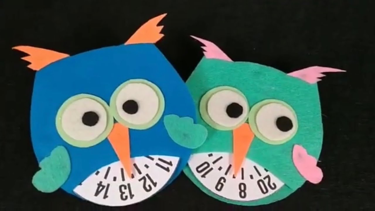 Realizziamo UN DISCO ORARIO A FORMA DI GUFO - Tutorial - Lavoretti per bambini- DIY -FESTA DEL PAPÀ