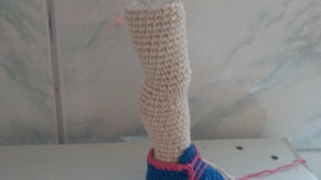 Perna de crochê definida