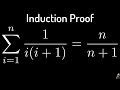 Principle of Mathematical Induction sum(1/(i(i + 1)), i ...