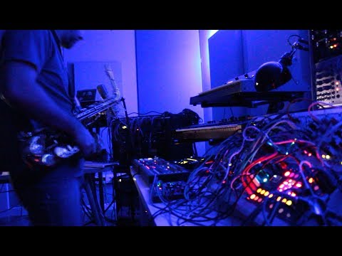 Eurorack modular synth and alto saxophone live deep house jam