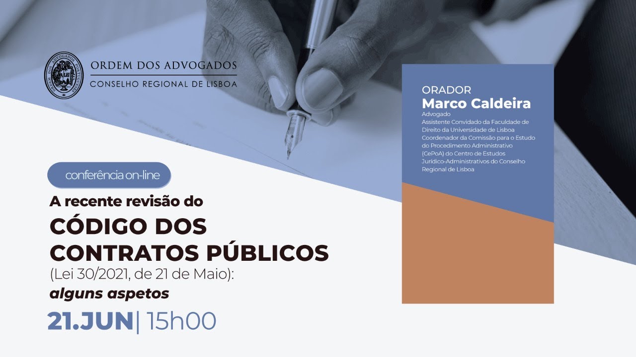 A recente revisão do Código dos Contratos Públicos