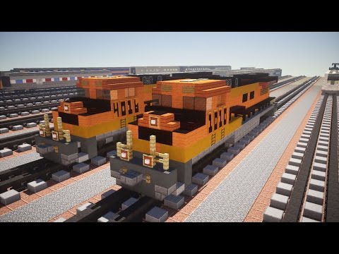 Minecraft BNSF GE Evolution Diesel Locomotive Train Tutorial