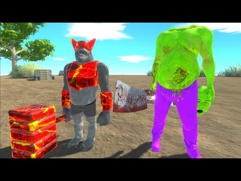 How Many HeadLess Hulk to Defeat Lava Ghor? - Animal Revolt Battle Simulator