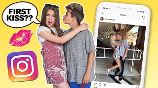 Recreating Famous INSTAGRAM COUPLES Photos CHALLENGE **FIRST KISS** 💋💕| Piper Rockelle