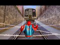 Can you stop the train in Spider-Man 2?