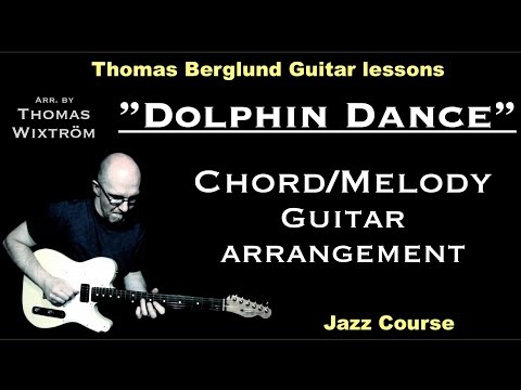 Dolphin Dance "chord/melody" - Jazz Guitar lessons - Watch and Learn