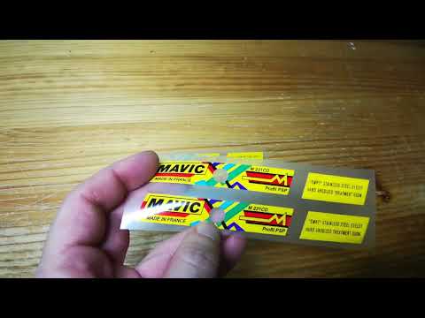 Autocollant Vinyle Mavic Top Tube X1 - Jaune Et Noir - Egovinyls